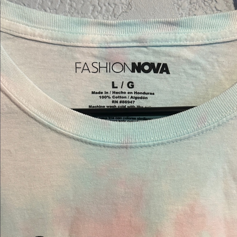 Fashion Nova Butterfly Long Sleeve Tee - Pastel Tie-Dye - Picture 2 of 5